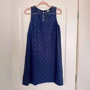Tristan blue lace  mini shift dress